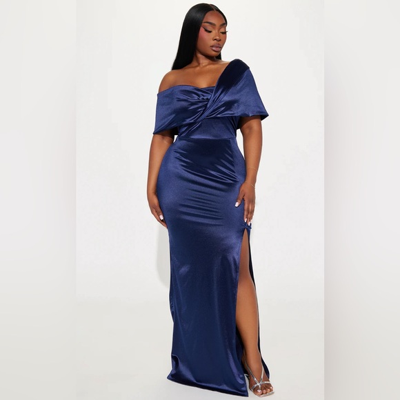 Satin Bridesmaid Dress - Picture 1 of 4